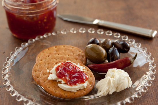 Tomato Jam with Goat Cheese
